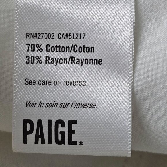 Paige‎ Cuffed Raw Hem Jeans Shorts High-Rise White Denim Women's Size 30 - Picture 5 of 11